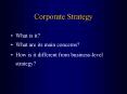 Corporate Strategy PowerPoint PPT Presentation