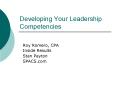 Developing Your Leadership Competencies PowerPoint PPT Presentation