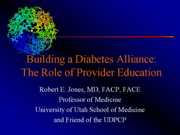 Building a Diabetes Alliance: The Role of Provider Education