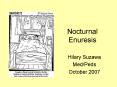 Nocturnal Enuresis PowerPoint PPT Presentation