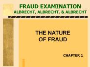 FRAUD EXAMINATION ALBRECHT, ALBRECHT,