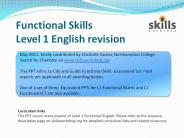 Functional Skills Level 1 English revision PowerPoint PPT Presentation