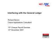 Interfacing with the General Ledger