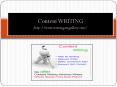 content writing PowerPoint PPT Presentation