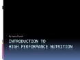 Introduction to High performance nutrition PowerPoint PPT Presentation