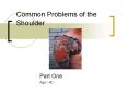 Common Problems of the Shoulder PowerPoint PPT Presentation