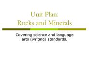 Unit Plan: Rocks and Minerals