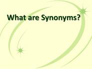 What are Synonyms?