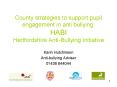 County strategies to support pupil engagement in anti bullying: HABI Hertfordshire Anti-Bullying Initiative PowerPoint PPT Presentation