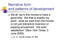 Narrative form and patterns of development PowerPoint PPT Presentation