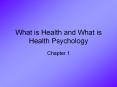 What is Health and What is Health Psychology PowerPoint PPT Presentation