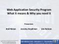 Web Application Security Program What it means PowerPoint PPT Presentation