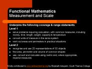 Functional Mathematics Measurement and Scale