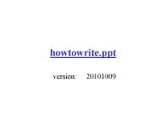 howtowrite.ppt
