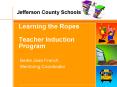 Learning the Ropes Teacher Induction Program PowerPoint PPT Presentation