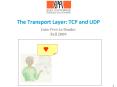 The Transport Layer: TCP and UDP PowerPoint PPT Presentation