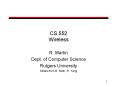 CS 552 Wireless PowerPoint PPT Presentation