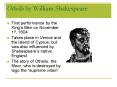 Othello by William Shakespeare PowerPoint PPT Presentation