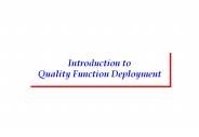 Introduction to  Quality Function Deployment