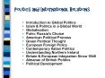 Politics and International Relations PowerPoint PPT Presentation