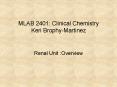 MLAB 2401: Clinical Chemistry Keri Brophy-Martinez PowerPoint PPT Presentation