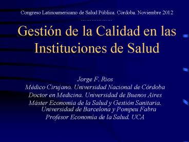 PPT – Congreso Latinoamericano de Salud P PowerPoint presentation ...