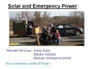 Solar and Emergency Power