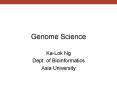 Genome Science PowerPoint PPT Presentation