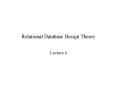 Relational Database Design Theory PowerPoint PPT Presentation