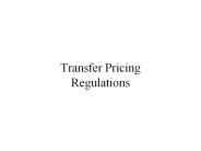 Transfer Pricing Regulations
