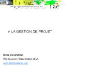 LA GESTION DE PROJET