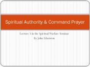 Lecture 3 in the Spiritual Warfare Seminar