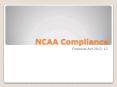 NCAA Compliance PowerPoint PPT Presentation