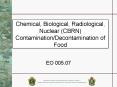Chemical, Biological, Radiological, Nuclear (CBRN) Contamination/Decontamination of Food PowerPoint PPT Presentation