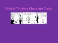 Critical Thinking Character Traits PowerPoint PPT Presentation
