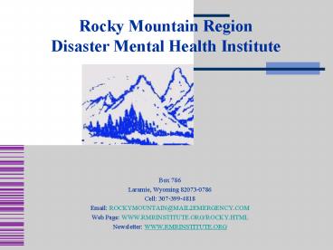 Critical Incident Stress Management