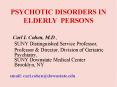 PSYCHOTIC DISORDERS IN ELDERLY PERSONS PowerPoint PPT Presentation