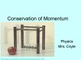 Conservation of Momentum PowerPoint PPT Presentation