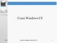 Cours Windows CE PowerPoint PPT Presentation