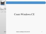 Cours Windows CE