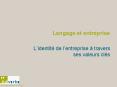 Langage et entreprise PowerPoint PPT Presentation
