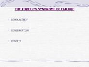 THE THREE C