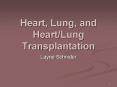 Heart, Lung, and Heart/Lung Transplantation PowerPoint PPT Presentation