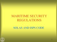 MARITIME SECURITY REGULATIONS