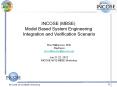 INCOSE (MBSE) Model Based System Engineering Integration and Verification Scenario PowerPoint PPT Presentation