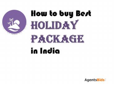 holiday packages in india
