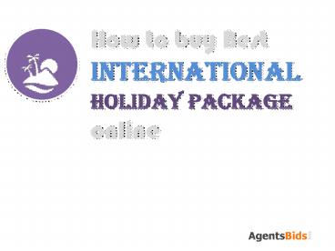 international holiday packages
