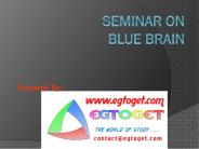 SEMINAR ON BLUE BRAIN