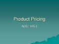 Product Pricing PowerPoint PPT Presentation