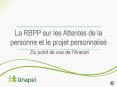 La RBPP sur les Attentes de la personne et le projet personnalis PowerPoint PPT Presentation